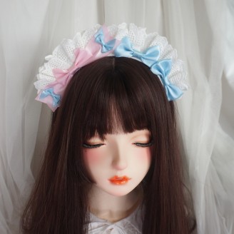 Kawaii Pastel Blue & Pink Maid Lolita Headband KC (AC10)